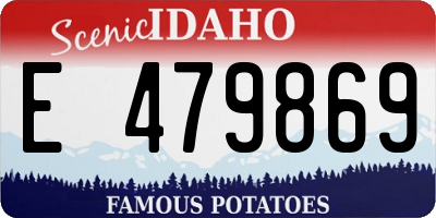 ID license plate E479869