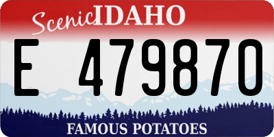 ID license plate E479870