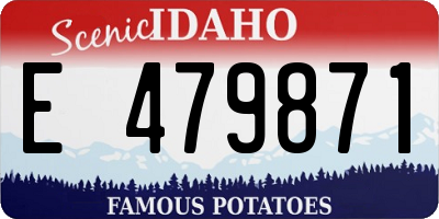 ID license plate E479871