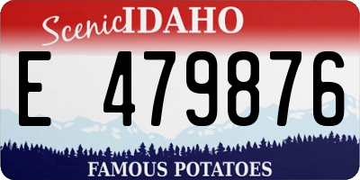 ID license plate E479876