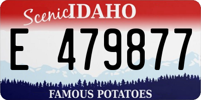 ID license plate E479877