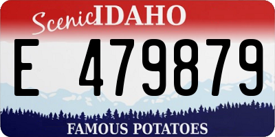 ID license plate E479879