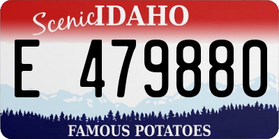 ID license plate E479880