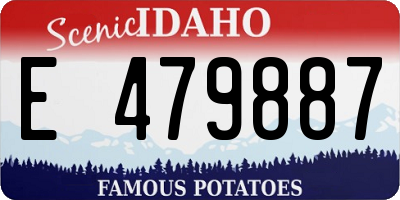 ID license plate E479887