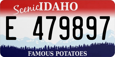 ID license plate E479897