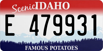 ID license plate E479931