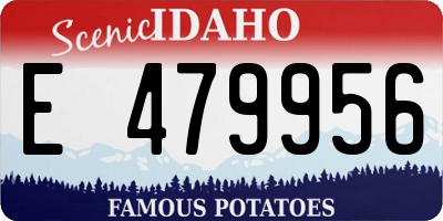 ID license plate E479956