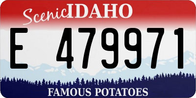 ID license plate E479971
