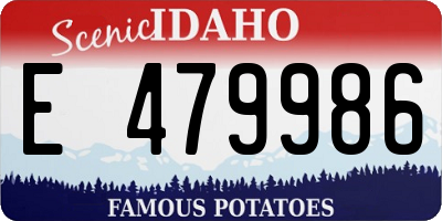 ID license plate E479986