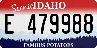 ID license plate E479988