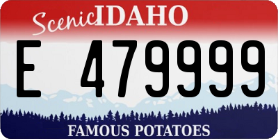 ID license plate E479999