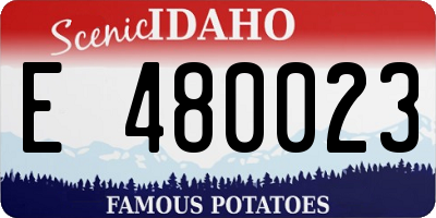 ID license plate E480023