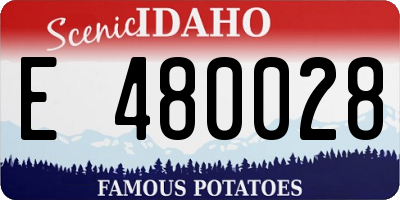 ID license plate E480028