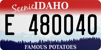 ID license plate E480040