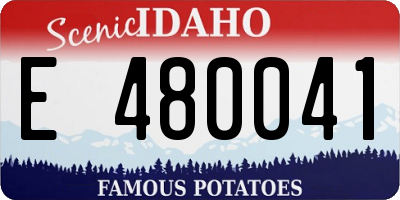 ID license plate E480041