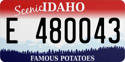 ID license plate E480043