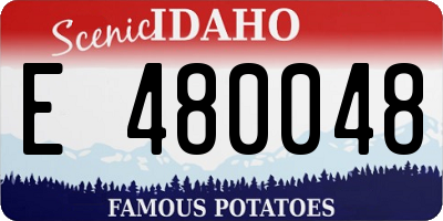ID license plate E480048