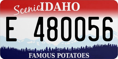 ID license plate E480056