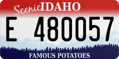 ID license plate E480057