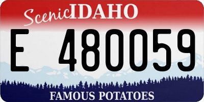 ID license plate E480059