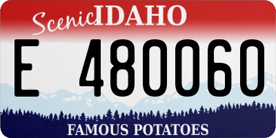 ID license plate E480060