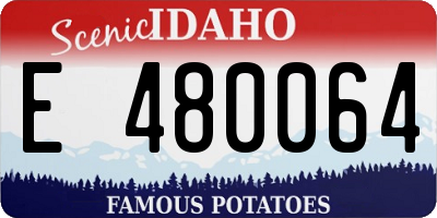 ID license plate E480064