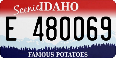 ID license plate E480069