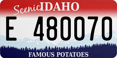 ID license plate E480070