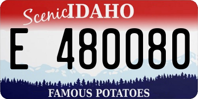 ID license plate E480080