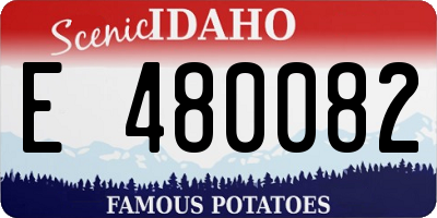 ID license plate E480082