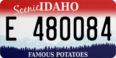 ID license plate E480084