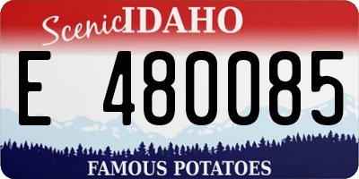 ID license plate E480085