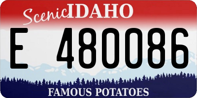 ID license plate E480086