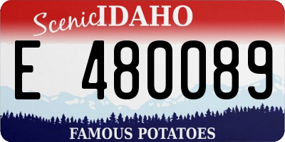 ID license plate E480089