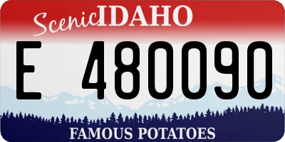 ID license plate E480090