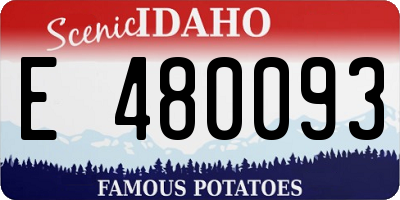ID license plate E480093