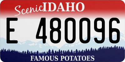 ID license plate E480096