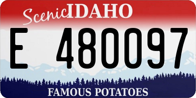ID license plate E480097