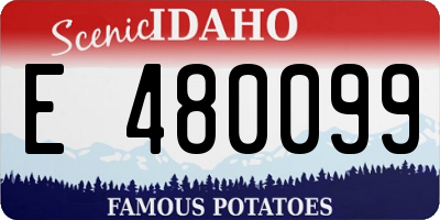 ID license plate E480099