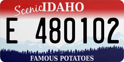 ID license plate E480102