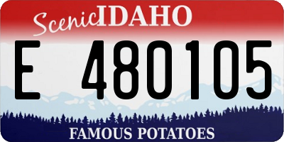 ID license plate E480105