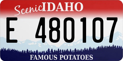 ID license plate E480107
