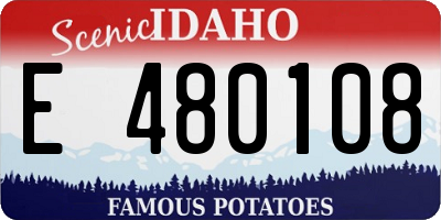 ID license plate E480108
