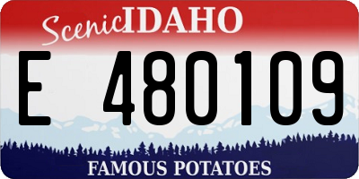 ID license plate E480109