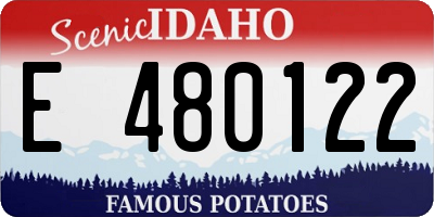 ID license plate E480122