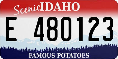 ID license plate E480123