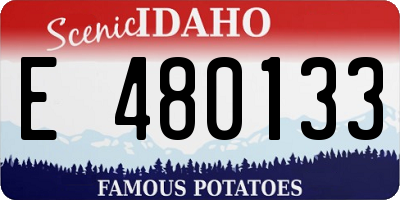 ID license plate E480133