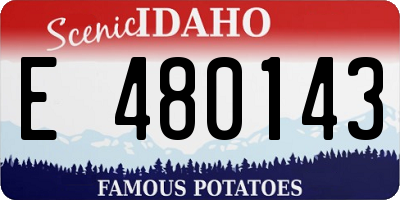 ID license plate E480143