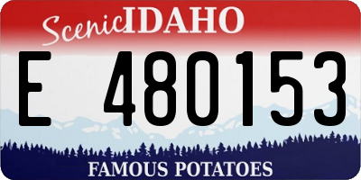 ID license plate E480153