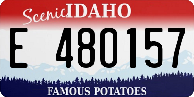 ID license plate E480157